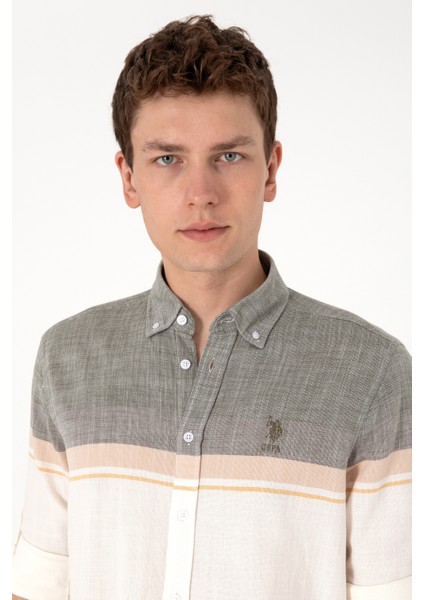 Erkek Haki Gömlek Desenli 50306336-VR027 fiyatları
