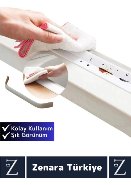 Premium Uzun Ömürlü Suya Neme Küfe Dayanıklı Mutfak Lavabo Pencere Kenar Yalıtım Bandı 3.2 mt x 4 Ad