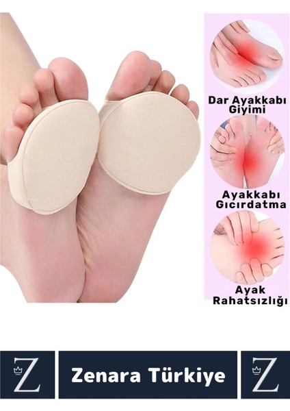 Premium Gündelik Kullanım Kayma Önleyici Ter Emici Esnek Kumaş Ayak Taban Parmak Altı Desteği