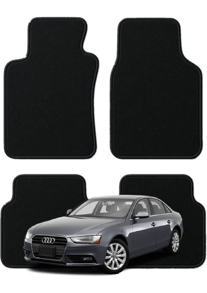 Audi A4 B8 ( 2009 - 2016 ) Özel Kesim Tam Uyumlu Lüx Oto Halı Paspas