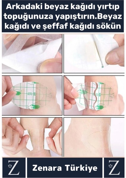 Gündelik Ince Nefes Alabilir Su Geçirmez Kulak Su Kaçma Ayakkabı Topuk Vurma Önleyici Bant 20 Adet