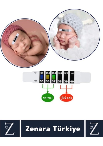 Kompakt Tüm Yaşlar Için Şerit Bükülebilir Hafif Tek Kullanımlık Çocuk Bebek Yaşlı Ateş Ölçer 5 Adet
