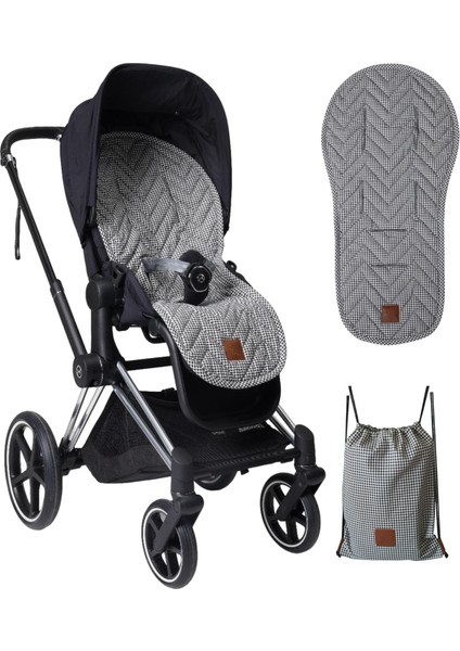 Her Bebek Arabasına Uyumlu, Ultra Hafif ve Konforlu OEKO-TEX® Sertifikalı Elyaf Dolgulu Bebek Arabası Minderi – Evrensel Tasarım