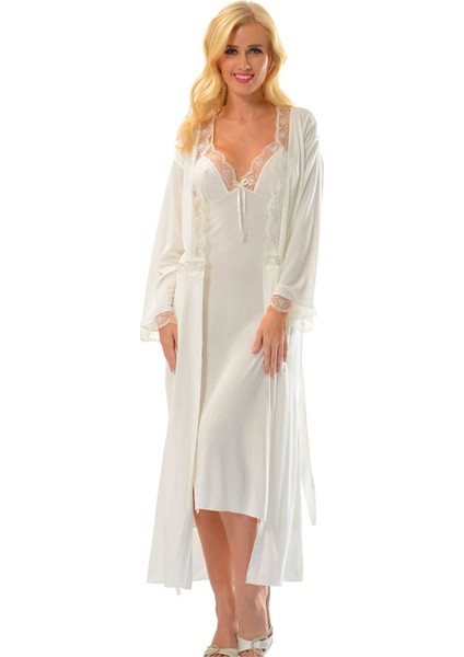 Ekru Penye Çeyizlik 6' Lı Set - 1510 - Beden Xl Ynsmr