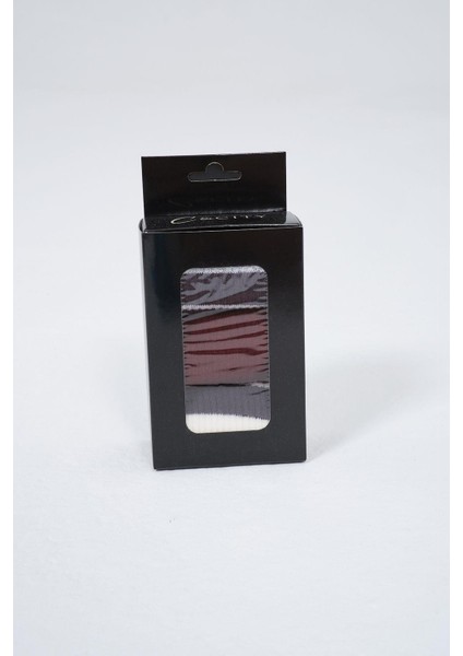 Erkek Çizgili Kısa 3'lü Soket Çorap Seti Patlıcan Mor fırsatları