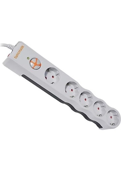 Tuncmatik Power 5li+2 USB Enerji Kor.prizi-Beyaz