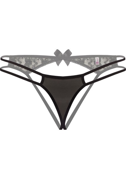 Beruflic Arkası Açık Siyah String Tanga