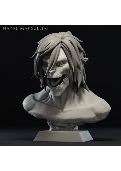 Attack On Titan Eren Yeager Titan Figür Büst Anime Manga 15 cm