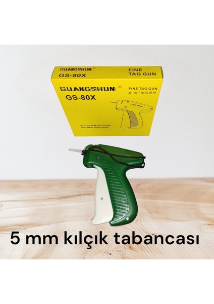 5 mm Gelinlik Kılçık Seti 5000 Adet Naylon Kılçık, Ince Kılçık Tabancası ve Krom Çelik Iğne
