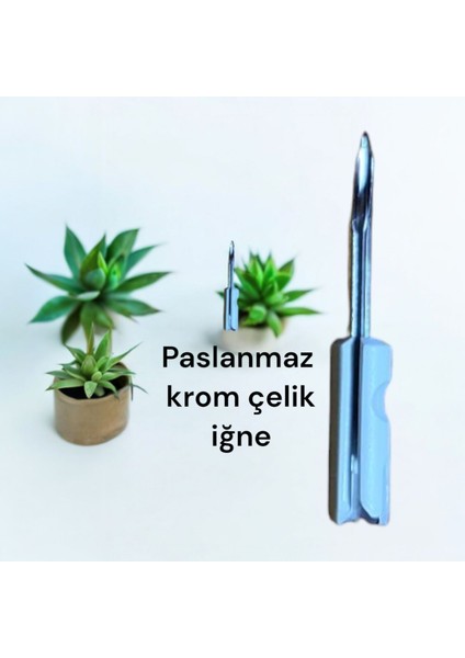 5 mm Gelinlik Kılçık Seti 5000 Adet Naylon Kılçık, Ince Kılçık Tabancası ve Krom Çelik Iğne