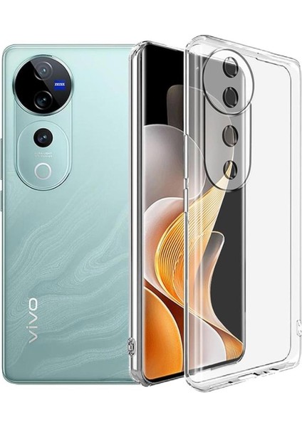 Vivo V40 5g Uyumlu Şeffaf Silikon Kılıf - Kamera Korumalı Esnek Tam Koruma Kapak