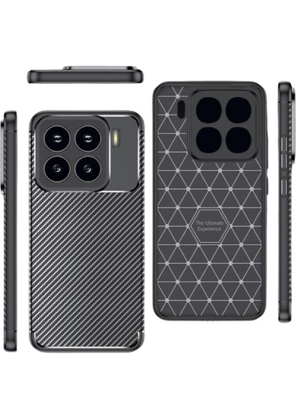 Xiaomi 15 Uyumlu Silikon Kılıf Karbon Desenli Darbe Emici Autofocus Tam Koruma Kapak modelleri