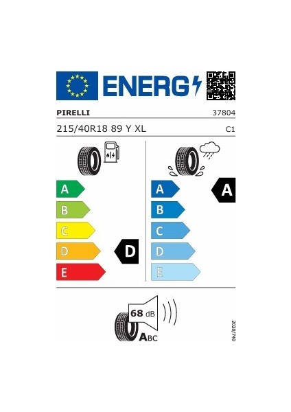 215/40 R18 89Y P-Zero Pz4 (Hn) Xl Oto Yaz Lastiği (Üretim Yılı :2025)