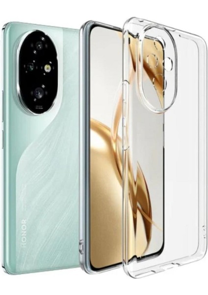 Honor 200 Uyumlu Şeffaf Silikon Kılıf - Kamera Korumalı Esnek Tam Koruma Kapak