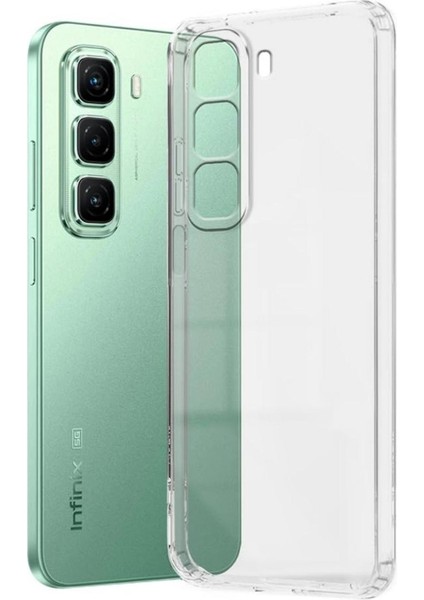 Infinix Hot 50 Pro 4g Uyumlu Şeffaf Silikon Kılıf - Kamera Korumalı Esnek Tam Koruma Kapak