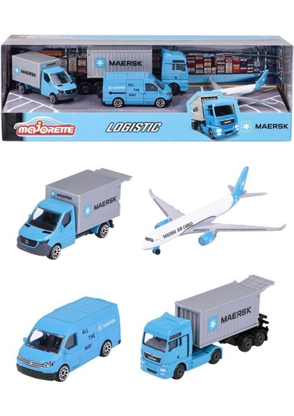 212057290 Majorette Maersk Lojistik Arabaları 4 Parça -Simba
