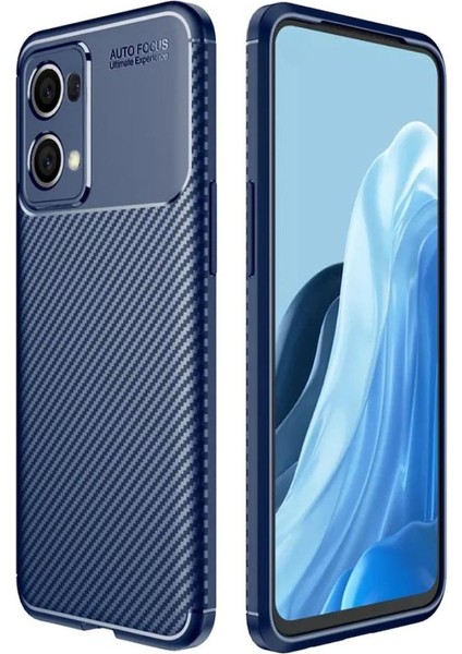 Oppo Reno 13 Pro Uyumlu Silikon Kılıf Karbon Desenli Darbe Emici Autofocus Tam Koruma Kapak