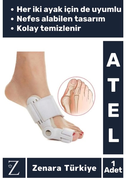 Premium Sağ Sol Her Iki Ayak Için Uyumlu Yıkanıp Kolay Temizlenir Baş Parmak