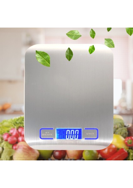 Tf 1002 Hassas Ölçümlü Maksimum 5 kg Kapasiteli LED Ekran Platin Dijital Mutfak - AGT7024-5254