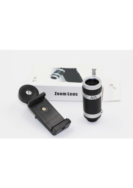 8X18 Zoom Teleskop Telefon Kamera Lensi Mini El Dürbünü - AGT4223-8520