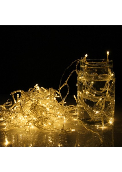 10 Metre 100 Ledli 8 Fonksiyonlu Dekoratif Lambader Sarı Lamba (4767) - AGT3668-9224