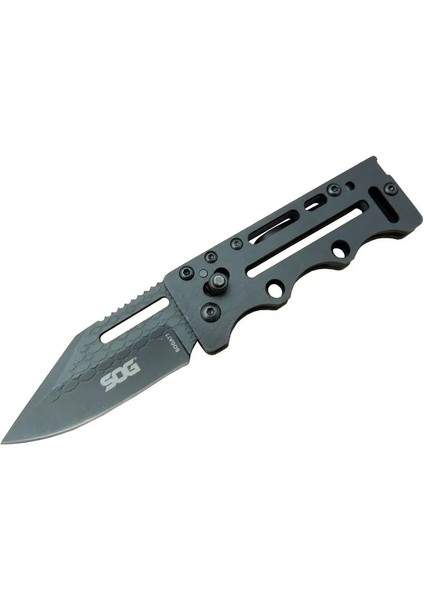 Sog AC77BK Siyah Yaprak Kamp Çakı 15 cm - Metal Sap Kılıflı - AGT5955-9545