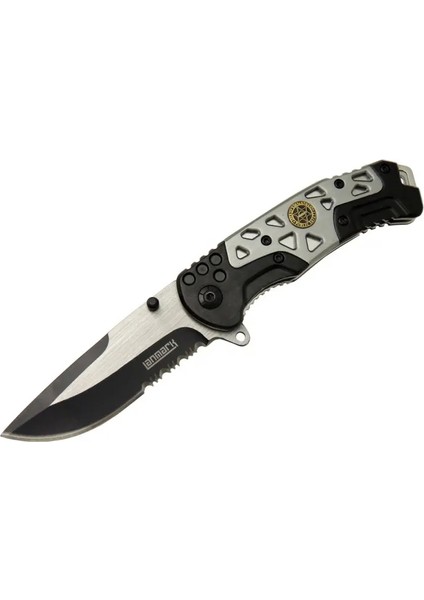 MX10 Gri Testereli Outdoor Çakı 21 cm - Otomatik Perçinli - AGT8152-7239