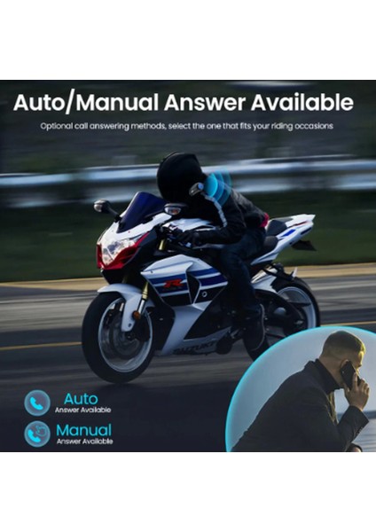BT35 Kask Kulaklık Bluetooth 5.0 Motosiklet Interkom Su Geçirmez Kablosuz Kulaklı - AGT5141-9914