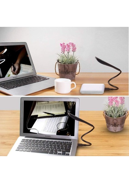 USB Girişli 14 Ledli 3 Kademeli Dokunmatik Masa/kitap Okuma Lambası Ledi Siyah (47 - AGT4344-6240
