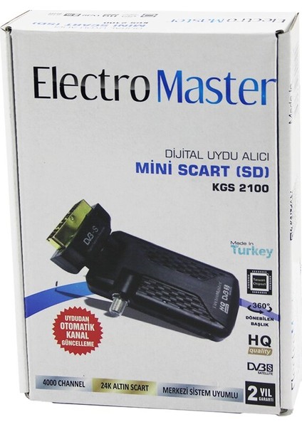 Mini Scart Sd Dijital Uydu Alıcısı 360° Gold Başlık Uydudan Otomatik Kanal G? - AGT2093-5183