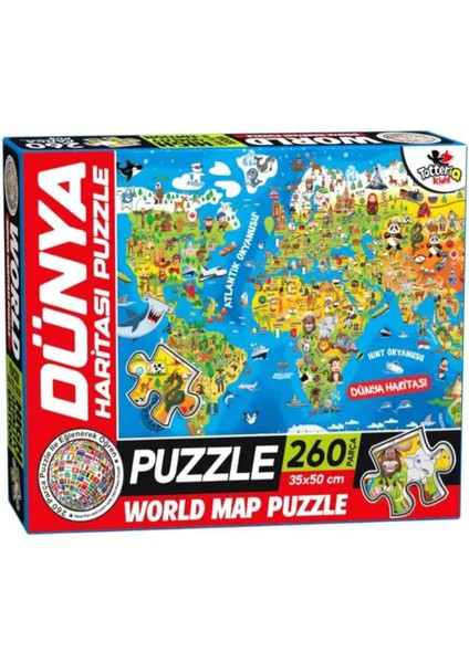 260 Parça Dev Dünya Haritası Puzzle