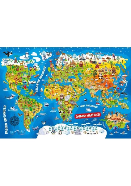 260 Parça Dev Dünya Haritası Puzzle