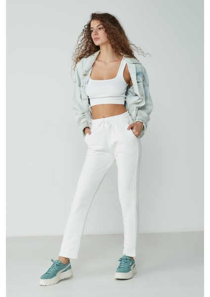 Düz Paça Eşofman Altı 901 Ekru fiyatları