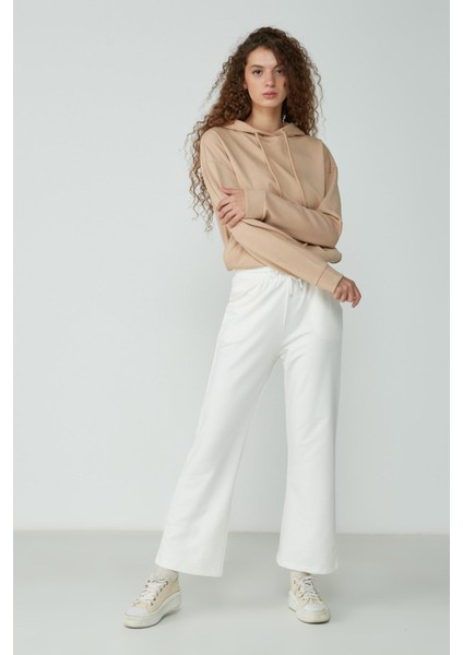 Wide Leg Ispanyol Paça Eşofman Altı 736 Ekru fiyatları