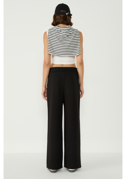 Kadın Dikiş Detaylı Palazzo Eşofman Altı 746 Siyah fırsatları