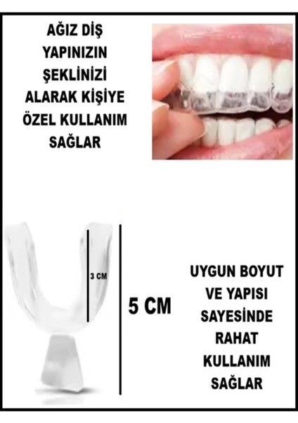 Diş Sıkma ve Gıcırdatma Önleyici Aparat Gece Kullanımı Için Ağız Diş Bakım Plağı