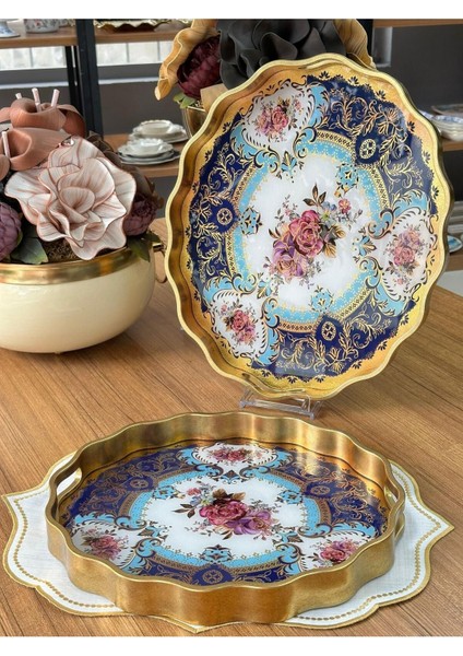 Afet-I Devran 2'li Oval Ahşap Tepsi