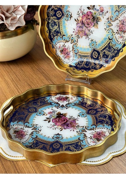 Afet-I Devran 2'li Oval Ahşap Tepsi