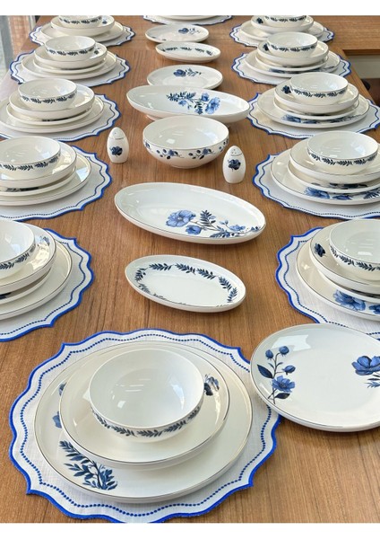 Yemek Takımı 55 Parça 12 Kişilik Blue Violet
