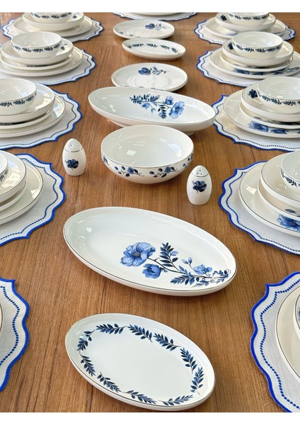 Yemek Takımı 55 Parça 12 Kişilik Blue Violet fırsatları