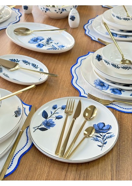 Yemek Takımı 158 Parça 12 Kişilik Blue Violet Gold modelleri
