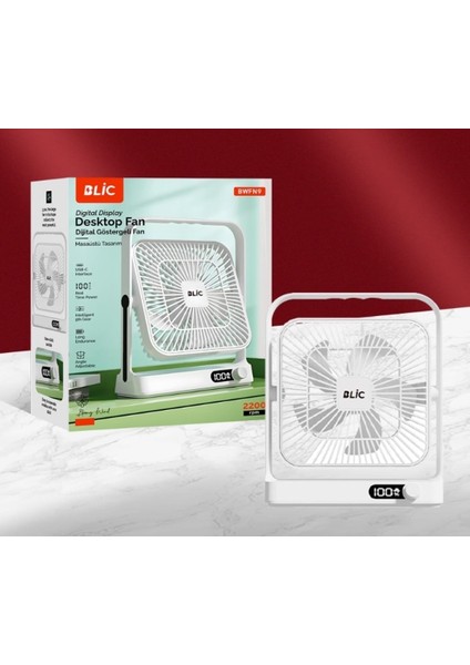 Digital Göstergeli 2200RPM 5 Kanatlı Taşınabilir Masaüstü Soğutucu Fan fiyatları