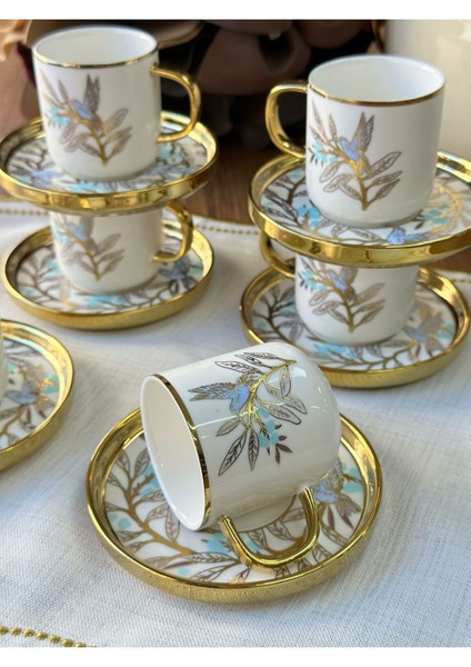 Türk Kahve Fincanı Bee Bird 6 Kişilik 12 Parça fırsatları