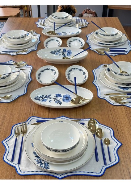 Yemek Takımı 84 Parça 6 Kişilik Blue Violet