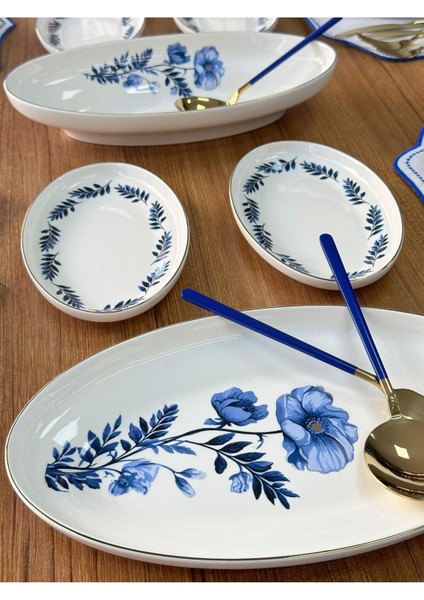 Yemek Takımı 84 Parça 6 Kişilik Blue Violet fırsatları