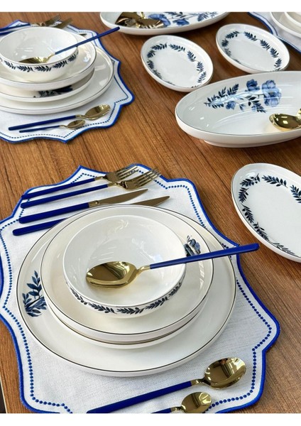 Yemek Takımı 84 Parça 6 Kişilik Blue Violet indirimleri