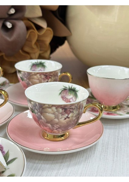 Türk Kahve Fincanı Garden 6 Kişilik 12 Parça modelleri