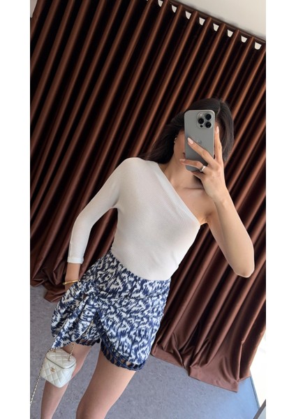 Tek Kol Beyaz Bluz modelleri