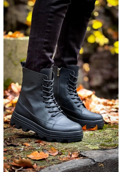 KB-0993 Kuback Siyah Cilt Siyah Yüksek Taban Postal Bot fırsatları