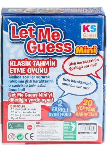 Hediye Çantam 25125 Let Me Guess Mini -Ks Games